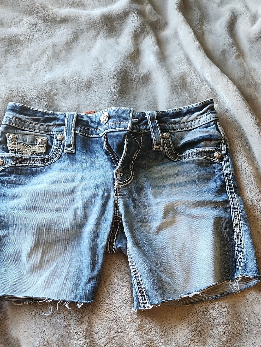 Rock Revival Blue Denim Cutoff Shorts